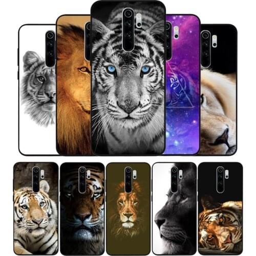 Lovely Strong Lion tiger black Silicone Phone Case For Redmi note 9 8 7 Pro S 8T 7A Cover