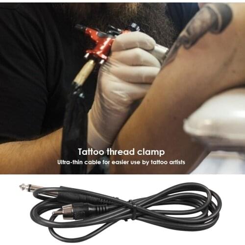 Ultra Light 90 Degree Right Angled Tattoo RCA Clip Cord with Silicone Cable