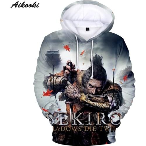 Aikooki SEKIRO Shadows Die Twice Hoodies Men Hooded Sweatshirts Women Hoody Game Hero SEKIRO Shadows Die Twice Boy/Girl 3D Print