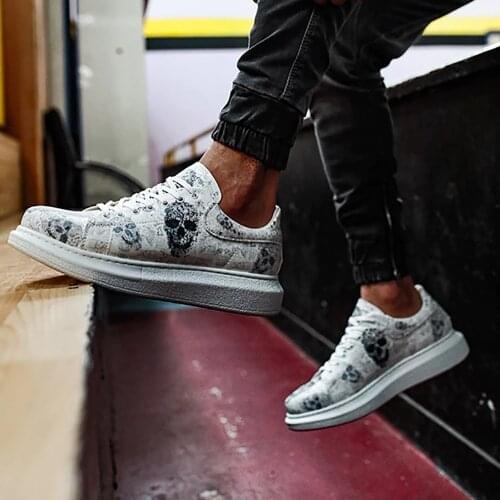 Knack Digital Print Shoes R044 Ghost Skull Colorful