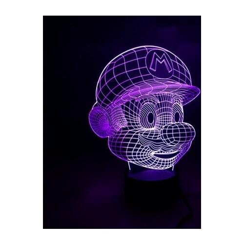 Amazing 3d led funny light Holiday lamp with 7 colors and changeable colors Mary shape as gifts with usb touch power genaretion
