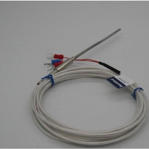 High-quality Stainless Steel Probe Temperature Controller Sensor pt100 Type Thermocouple Tube with 2m Wire Cable 3x50x1m