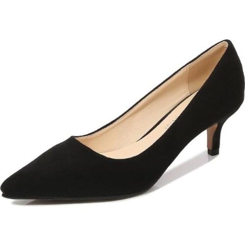MAIERNISI Fashion Pointed Thin Heels 5cm Pumps Women Candy Color Shallow Shoes Female Office Ladies Work Shoes Wedding Chaussure