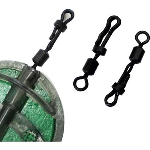 10PCS Carp Fishing Accessories Quick Change Clam Lock Swivel with Clam Lock Clip Accessories Rolling Ring Connector for Carp Rig