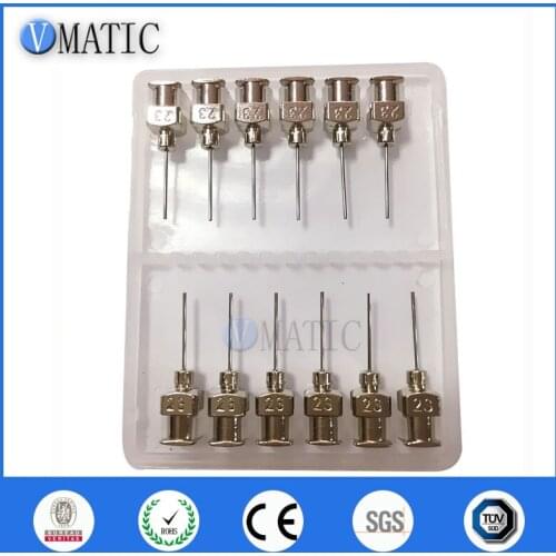 Free Shipping Customized 12Pcs 0.5 Inch Tip Length 23G All Metal Tips Blunt Stainless Steel Needle 1/2 Inch
