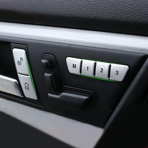 12pcs Car Window Glass Lift Switch Seat Door Lock Button Cover Trim For Mercedes Benz A/B/C/E/GLA/CLA/GLK/GLE Class W204 W212
