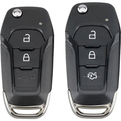 2 Pcs Car Smart Remote Key 433Mhz for Ford, 3 Button & 2 Button