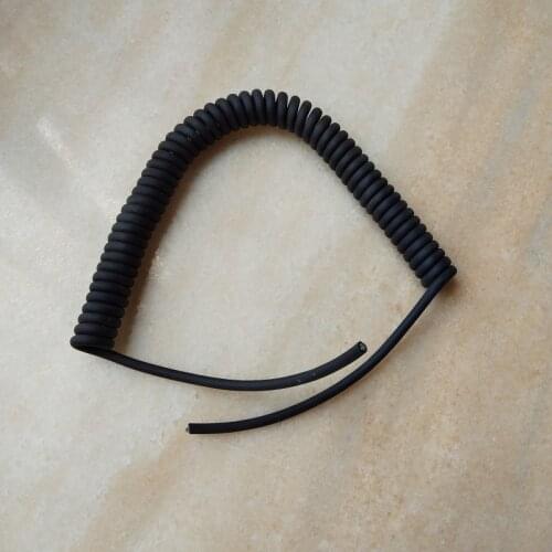 2 pieces/lot 10ft 3m Retractable 90 degree 8x28AWG OD5.0mm tpu spiral cable spring Cord appliance wire