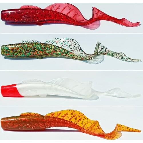 20pcs 12cm/13g soft lure fishing lure fishing grub boat sea fishing lures mixed colors free shipping