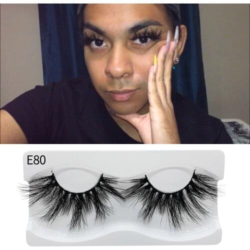 25 mm Lashes bulk Thick Mink Eyelashes 3d mink hair lashes Wholesale Criss-Cross Soft Dramatic Long False Cilios E80 Makeup