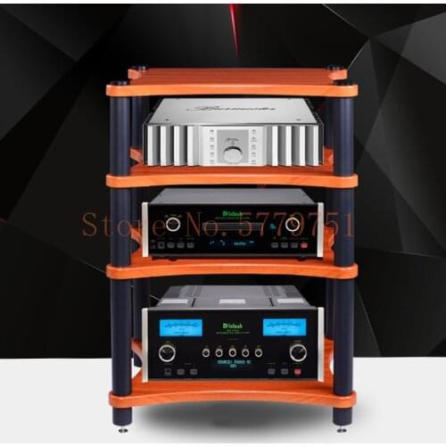 4 layer & 3layer Amplifier Cabinet Home Audio Amplifier Rack Wooden Metal KTV Standing Cabinet