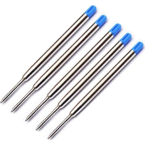 5PCS Tactical Pen Refill Black Roller Ball Pen Refills Blul Ink Fit for Multi-kinds Tactical Defense Pen InkCartridges Security