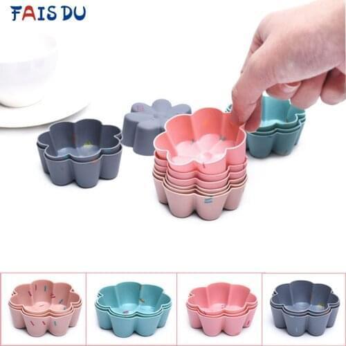 6pcs Reusable Silicone Cupcake Mold Muffin Cake Baking Molds Candy Bakeware Cups for Maker Baking Pan DIY Mould Dessert Tools