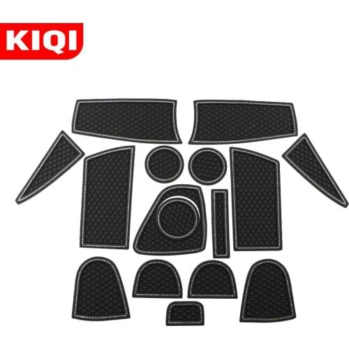 Car Gate Slot Pad for Ford Ecosport 2013 2014 2015 2016 2017 Interior Crystal Model Door Pad Cup Non-slip Mats Accessories