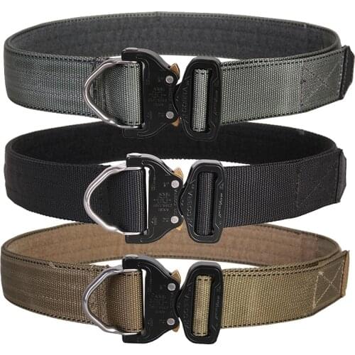 Emersongear Tactical Belt D-Ring Duty Waist Rigger Belt AustriAlpin Buckle Quick Released Mens Airsoft Military Hunting Belt