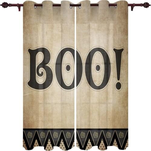 Halloween Retro Window Curtains Kitchen Bedroom Drapes Home Decor Luxury Living Room Backdrop Curtain