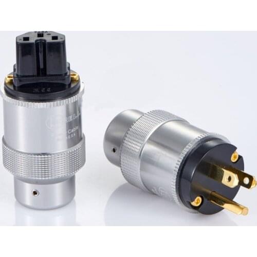 HIFI Krell Gold Plated US Power Plug Connector Power Cord Plug IEC Female Connector MATIHUR Quality