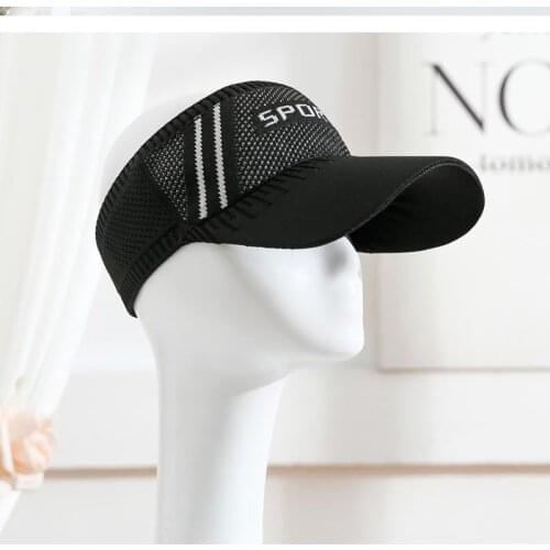 Spring summer outdoor sport visors hat caps top air breathable casual sun visor running hat for women men