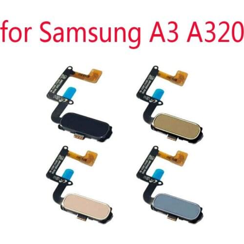 Home Button Fingerprint For Samsung A320 A3 2017 A320F A320FL A320Y Original Phone New Housing Button Key Replacement Flex Cable