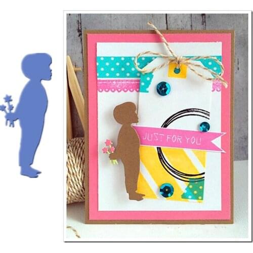 The Boy With the Flowers Metal Cutting Dies for Scrapbooking Paper Craft Embossing Die Card Making Stencils New 2019 Valentine