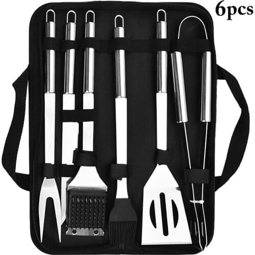 Barbecue Accessories Set Professional Reusable Grill Stainless Steel Fork Turner Food Tongs Pastry Brush Kitchen Gadgets