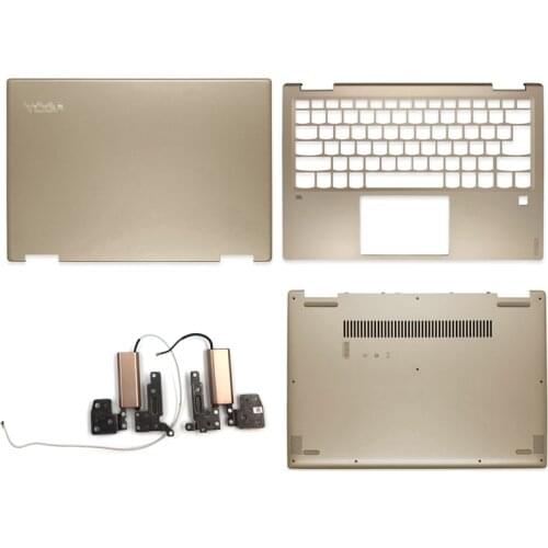 NEW Lcd Back Cover/Palmrest/Bottom Case/Hinges For Lenovo Yoga 720-13 720-13IKB Laptop Rear Lid Top Back Cover Gold
