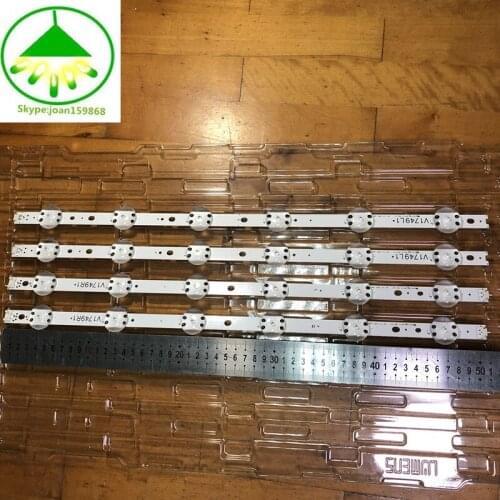 New 4 PCS(2*R1 2*L1) LED strip For LG 49UV340C 49UJ6565 49UJ670V V17 49 R1 L1 ART3 2862 2863 6916L-2862A 6916L-2863A