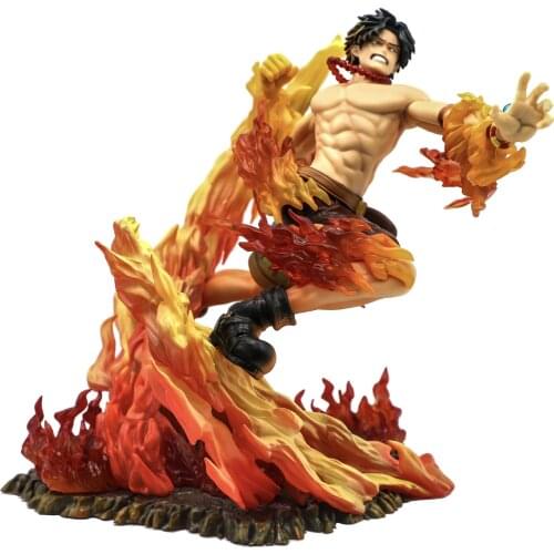 One Piece Max Ace Fire Fist PVC Action Figure 250mm Anime One Piece Ace Figurine Collectable Toys