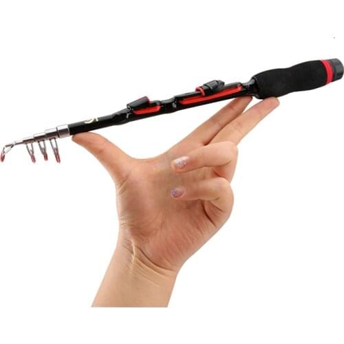 Mini Portable Fishing Rod Super Short Pocket Telescopic Fishing Pole 1.2M-2.3M For Travel Saltwater Freshwater Fishing