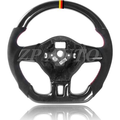 Customized design Carbon Fiber with Alcanrata Fits For Volkswagen Golf Scirocco Polo Jetta Tiguan Passat Touran Steering Wheel