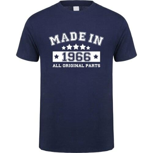 Made in 1966 T Shirts Men Funny Birthday Tshirt Short Sleeve O Neck Cotton Fashion Man T-shirt Tops JL-117