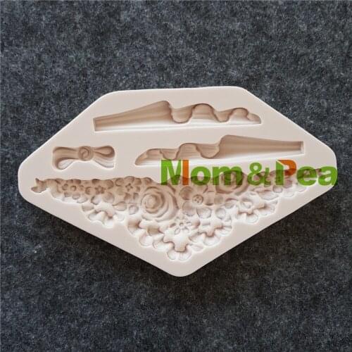 Mom&Pea 1278 Free Shipping Deco Silicone Mold Cake Decoration Fondant Cake 3D Mold Food Grade