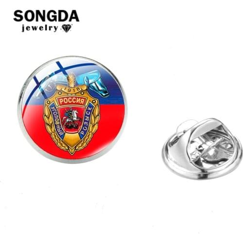 SONGDA Spetsnaz GRU Sign Brooch Brave Warrior Pin Brooches for Men Gift New Year 2021 Souvenirs and Gifts Bijouterie Decoration