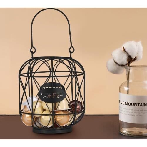 Universal Coffee Capsule Storage Basket Coffee Cup Basket Vintage Coffee Pod Organizer Holder Black For Home Cafe Hotel Dropship