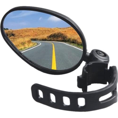 Bicycle Handle Rearview Universal Adjustable 360 Degree Rotating Mirror Mountain Bike Safety Rearview Mirror With Belt Buckle