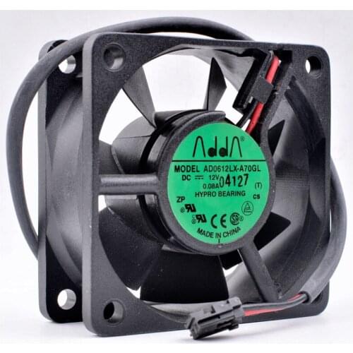 Original AD0612LX-A70GL 6cm 6025 60x60x25mm 12V 0.08A 2 lines 2pin silent equipment cooling fan