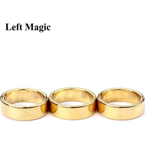 1pcs Gold PK Ring Magic Tricks Magnetic Ring 18mm/19mm/20mm/21mm Close Up Magic Props-Wizard PK Ring B10256