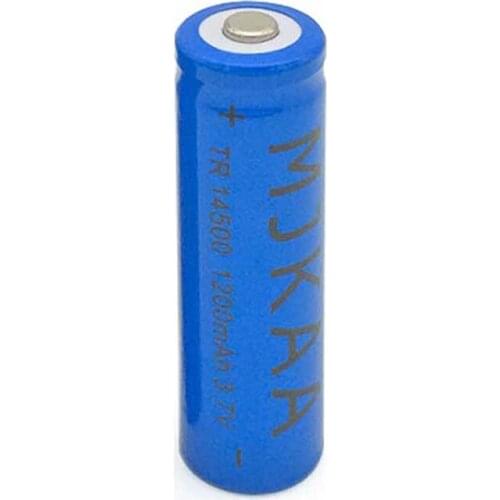 10pcs 1200mAh 14500 Rechargeable Batteries Universal Blue Color 3.7V TR14500 Lithium Li-ion Battery Bateria Wholesale