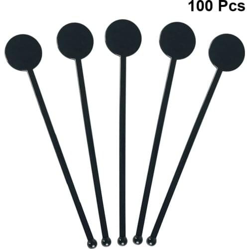 100pcs Stirring Rod Plastic Stirrer Beverage Drink Blender Rod Muddler Swizzle Sticks Mixing Sticks for Kitchen Bar