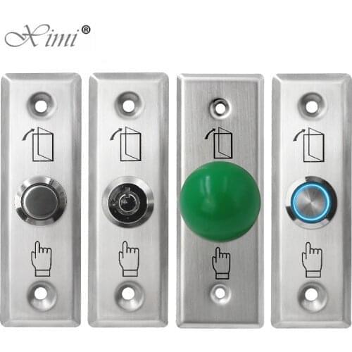 115x40mm Stainless Steel Door Bell Push Button Switch Touch Panel For Access Control Door Switch Slim Exit Push Release Button