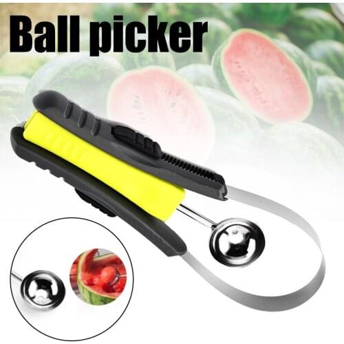 2 In 1 Dig Fruit Scoop Stainless Steel Multi-functional Pulp Separator with Comfortable Handle Kitchen Tools TS1