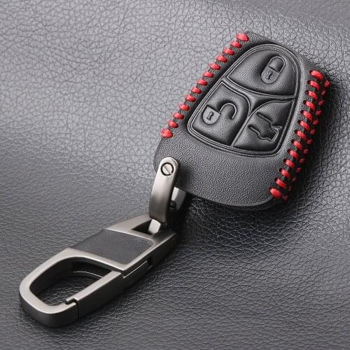 3 Button Car Key Remote Key Shell Case Cover Leather Keychain For Mercedes Benz C B E Class W203 W211 W204 YU BN CLS CLK