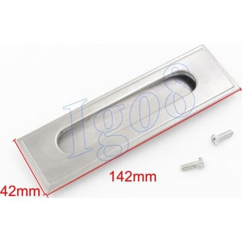 5PCS Flush Pull Handle 142 x 42mm Door Finger Insert Slide Concealed Handle 128mm Hole Length