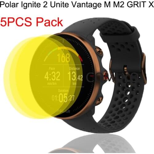 5Pcs TPU HD Clear Soft films For POLAR Vantage V M Ignite Vantage V2 GRIT X Unite Screen Protector Smartwatch Accessories