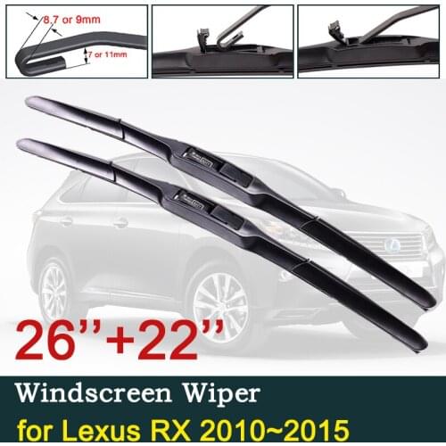 Car Wiper Blades For Lexus RX RX270 RX350 RX450h 2010 2012 2013 2014 2015 Front Windshield Wipers Car Accessories 270 350 450h
