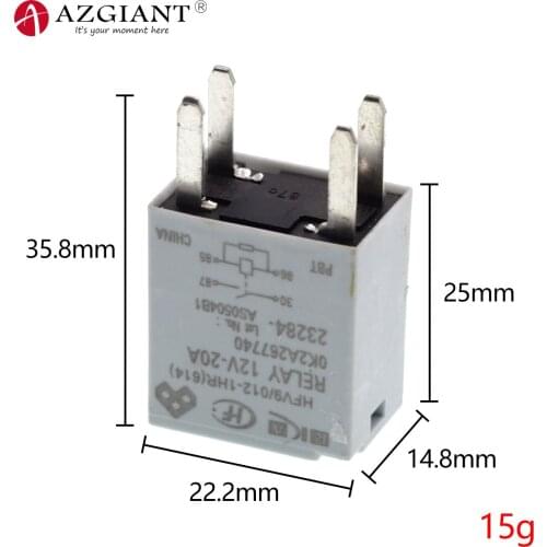 AZGIANT ORIGINAL for Buick Relay HFV9 / 012-1HR (614) 12VDC 4/5 pin new 13361777 car 20A