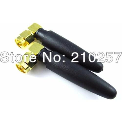Free Shipping 10pcs 824-960/1710-1990MHz 2dbi Sma Male Plug Connetcor GSM Antenna Right Angel Aerial