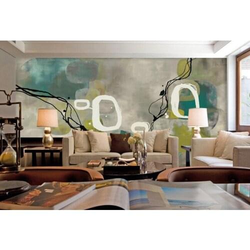 Custom 3D large mural,retro blue circle color abstract painting papel de parede ,living room TV wall bedroom wallpaper
