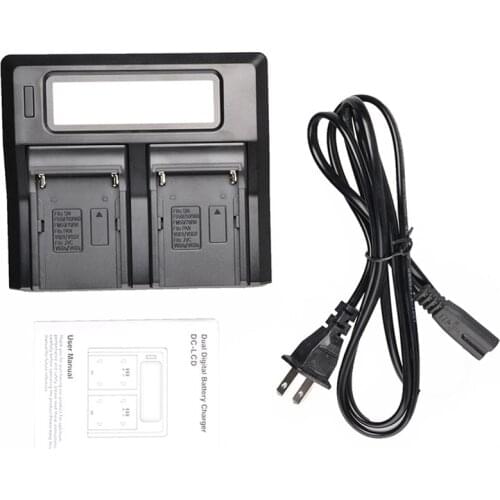 Dual Battery LCD Quick Charger For Sony Li-ion NP-F970 NP-F950 NP-F960 NP-F550 camera Charger