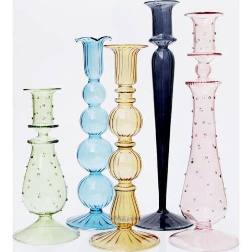 Flower Vase for Wedding Decorative Table Glass Nordic Vase Hydroponics Plants Vases Ornaments Home Modern Glass Candle Holder